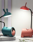 Schreibtischlampe in Form eines verspielten Häschen