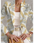 Blazer de mujer azul marino con lunares blancos – Estilo chic, elegante y desenfadado