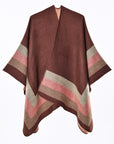 Női kasmírhatású jacquardponcsó – Elegáns és körülölelő