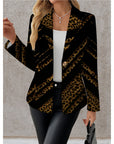 Blazer de mujer azul marino con lunares blancos – Estilo chic, elegante y desenfadado