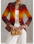 Blazer de mujer azul marino con lunares blancos – Estilo chic, elegante y desenfadado