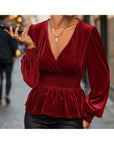 Camicetta donna fluida a maniche lunghe - Chic e leggera