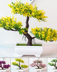 Sztuczny bonsai kompozycja kwiatowa