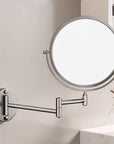 Adjustable Magnification Framed Vanity Mirror