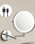 Adjustable Magnification Framed Vanity Mirror