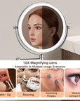 Adjustable Magnification Framed Vanity Mirror