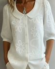 Blusa bordada de flores para mujer – Elegante y femenina