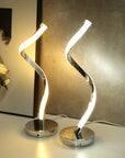 Lampada da Tavolo a Spirale a LED Moderna e Contemporanea