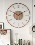 Minimalistyczny zegar ścienny z drewna