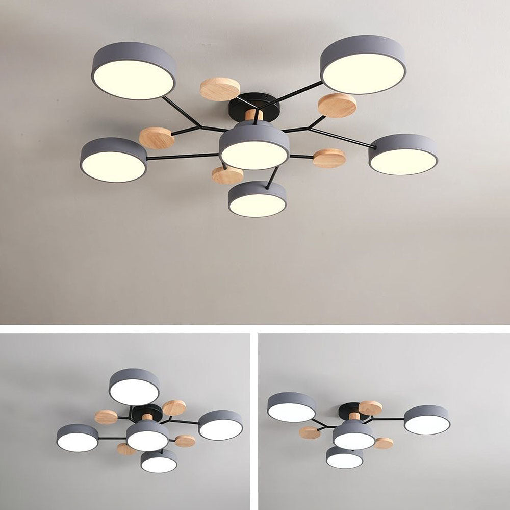 Lampe de plafond moderne à multiples lumières