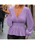 Camicetta donna fluida a maniche lunghe - Chic e leggera