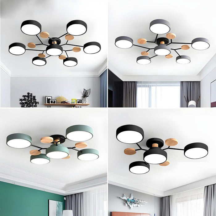 Lampe de plafond moderne à multiples lumières