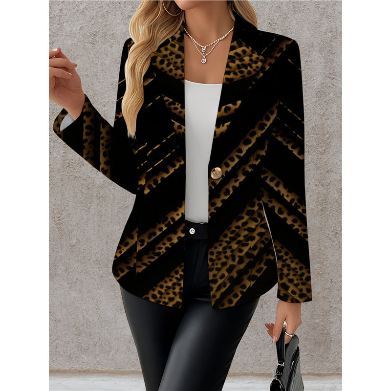Blazer de mujer azul marino con lunares blancos – Estilo chic, elegante y desenfadado