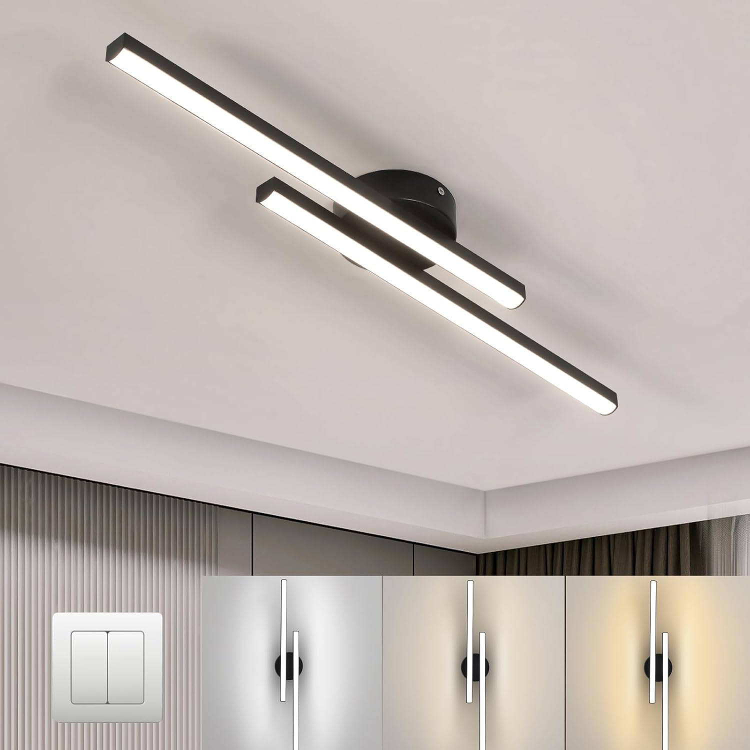 Minimalistyczna liniowa lampa sufitowa LED