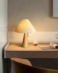 Vintage Pleated Nightstand Lamp