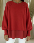 Suéter para mujer con efecto de dos piezas - elegante y cómodo.