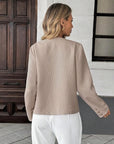 Chaqueta corta para mujer con efecto tweed – Chic y elegante