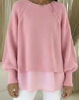 Suéter para mujer con efecto de dos piezas - elegante y cómodo.
