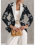 Blazer de mujer azul marino con lunares blancos – Estilo chic, elegante y desenfadado