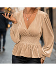 Camicetta donna fluida a maniche lunghe - Chic e leggera