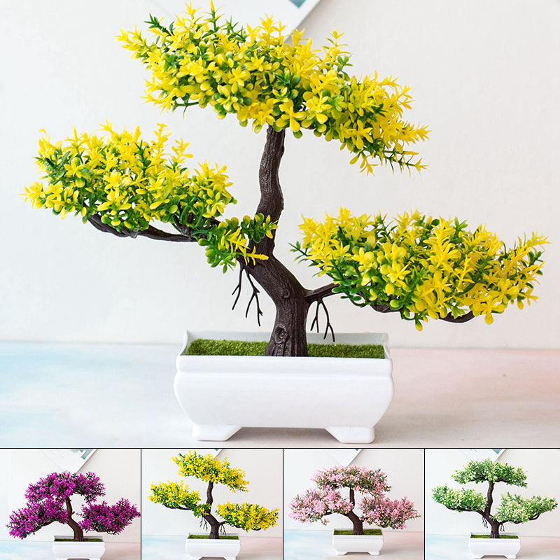 Sztuczny bonsai kompozycja kwiatowa