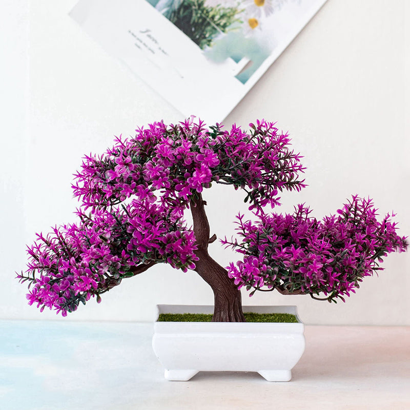Sztuczny bonsai kompozycja kwiatowa