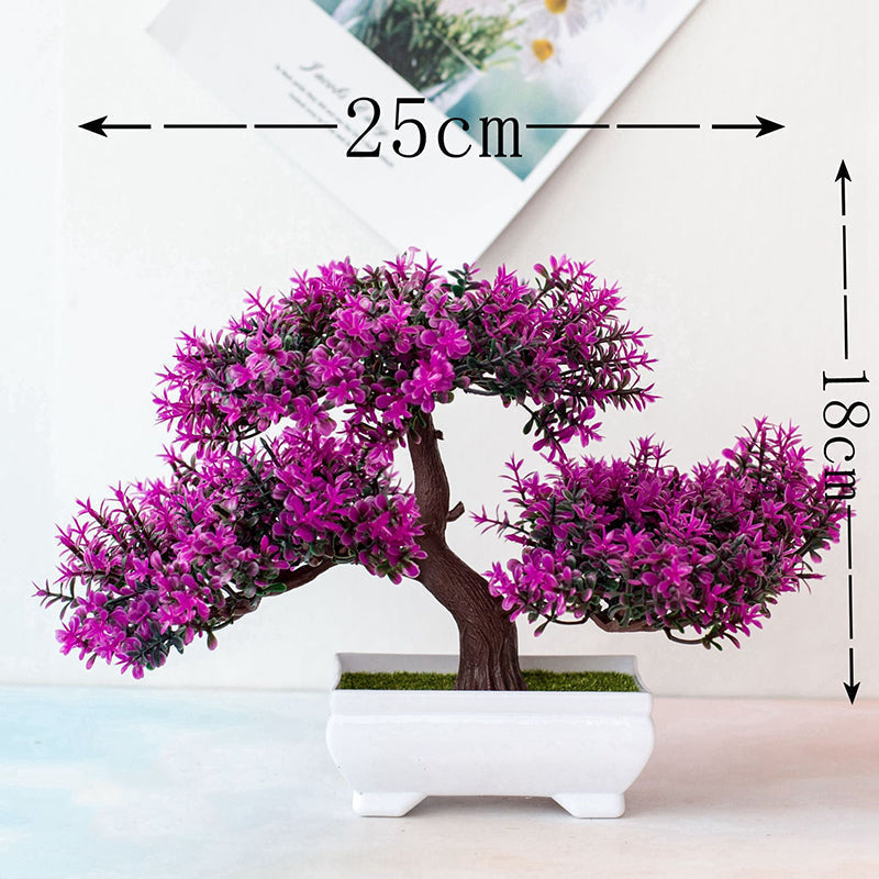 Sztuczny bonsai kompozycja kwiatowa