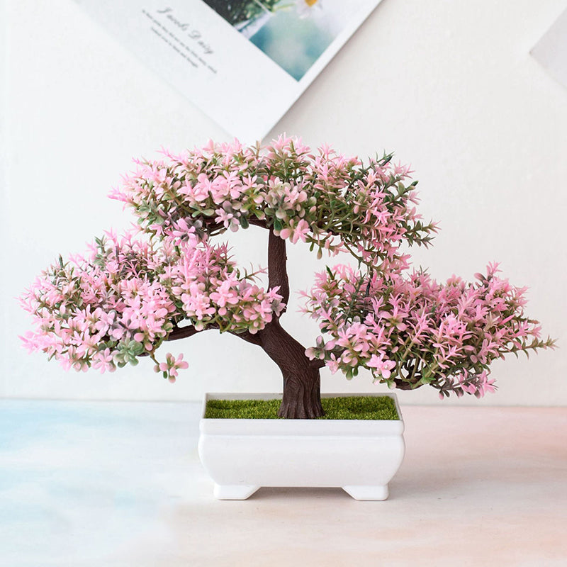Sztuczny bonsai kompozycja kwiatowa
