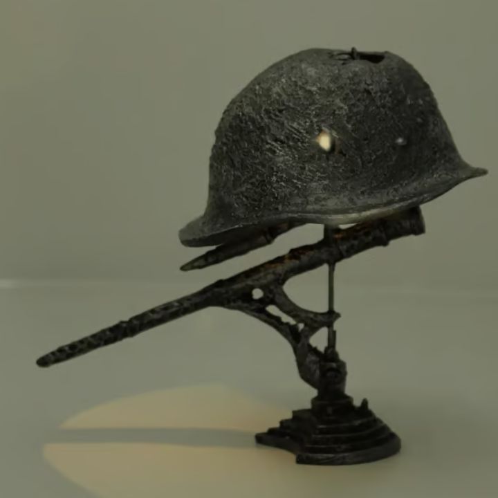 Casco Led Lámpara De Mesa