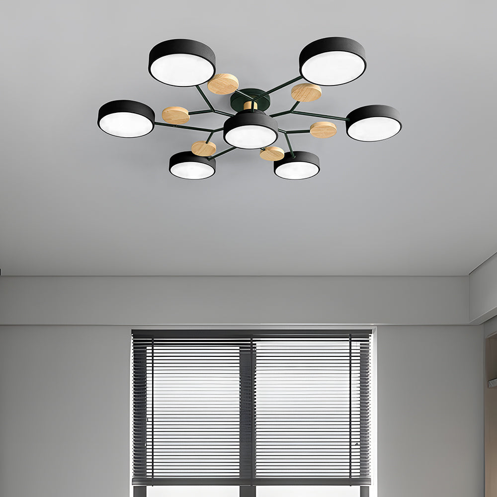 Lampe de plafond moderne à multiples lumières