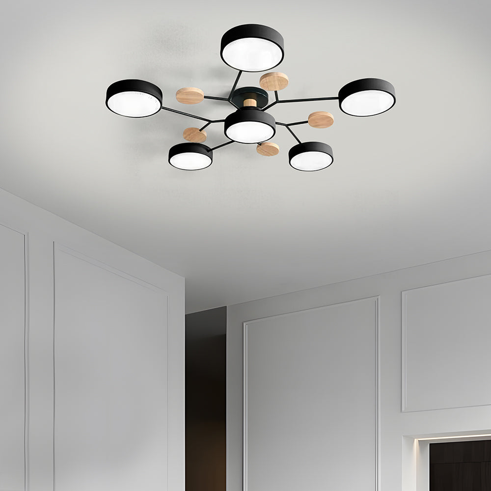 Lampe de plafond moderne à multiples lumières