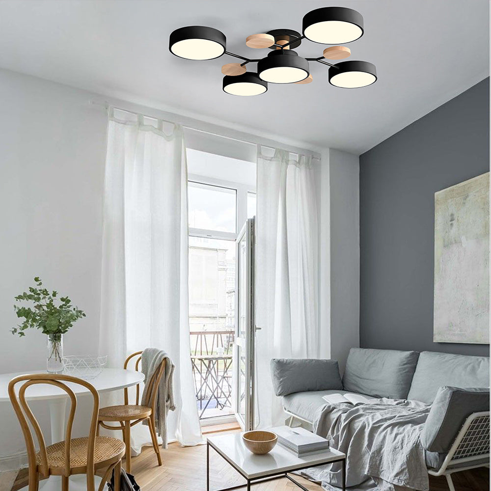 Lampe de plafond moderne à multiples lumières