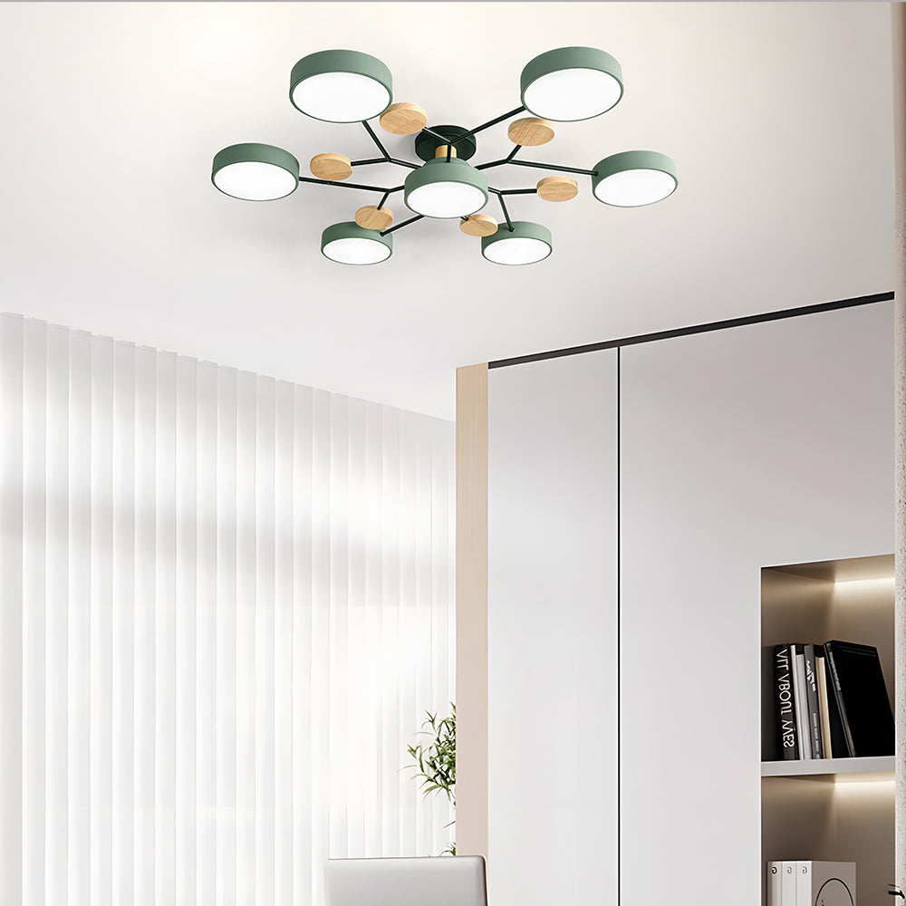 Lampe de plafond moderne à multiples lumières