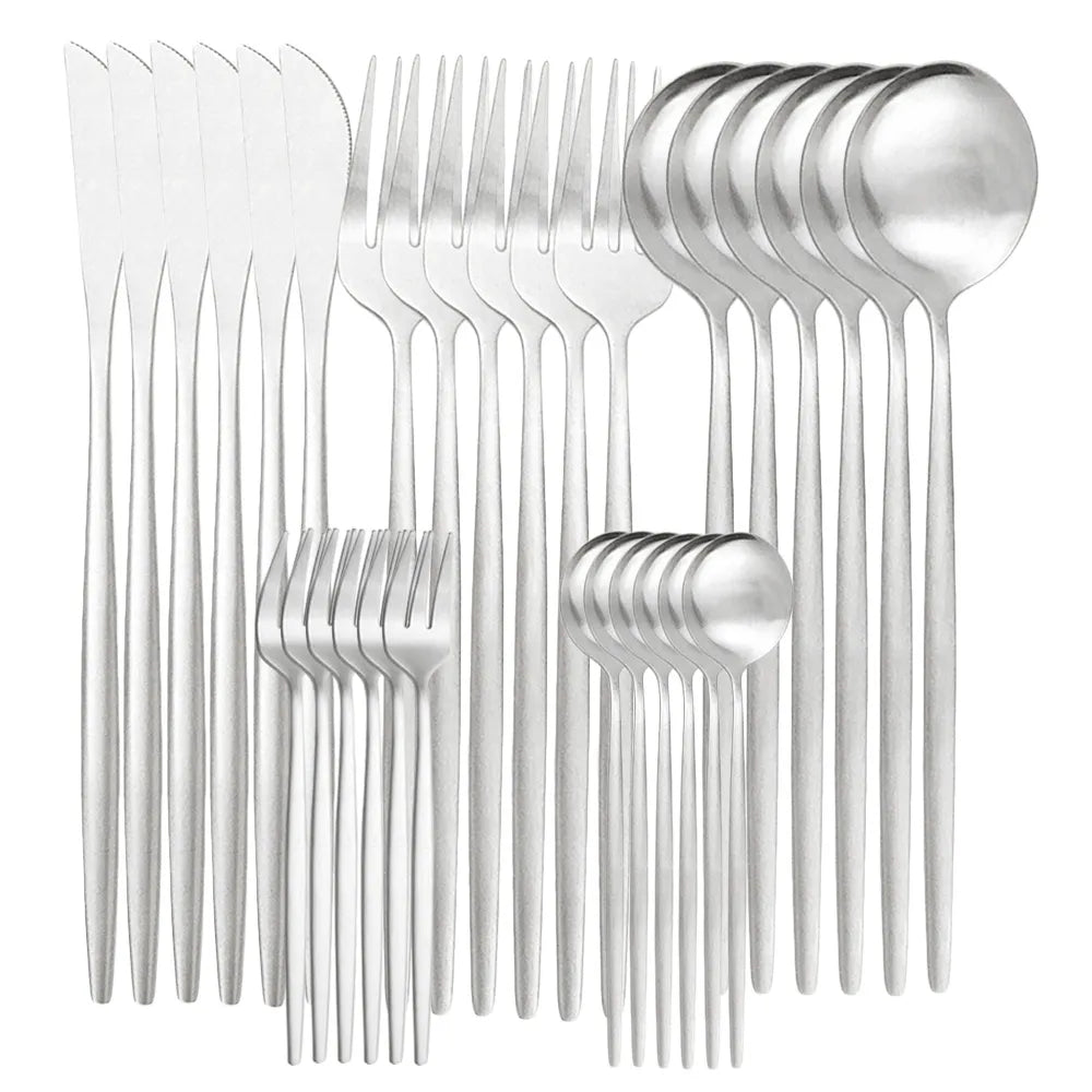 Elegante Set di Posate in Acciaio Inossidabile