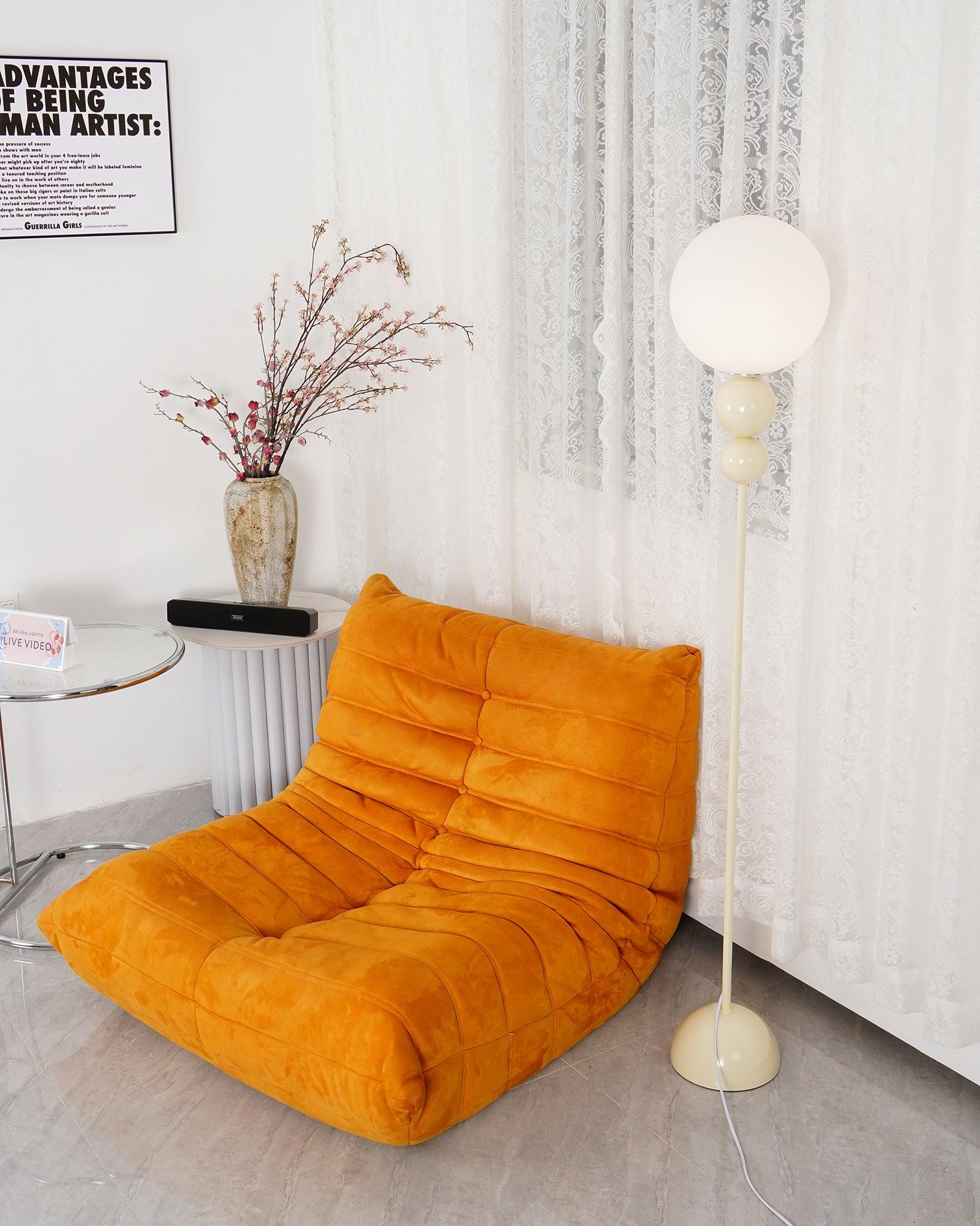 Nowoczesna geometryczna lampa stojąca okrągła Clavel