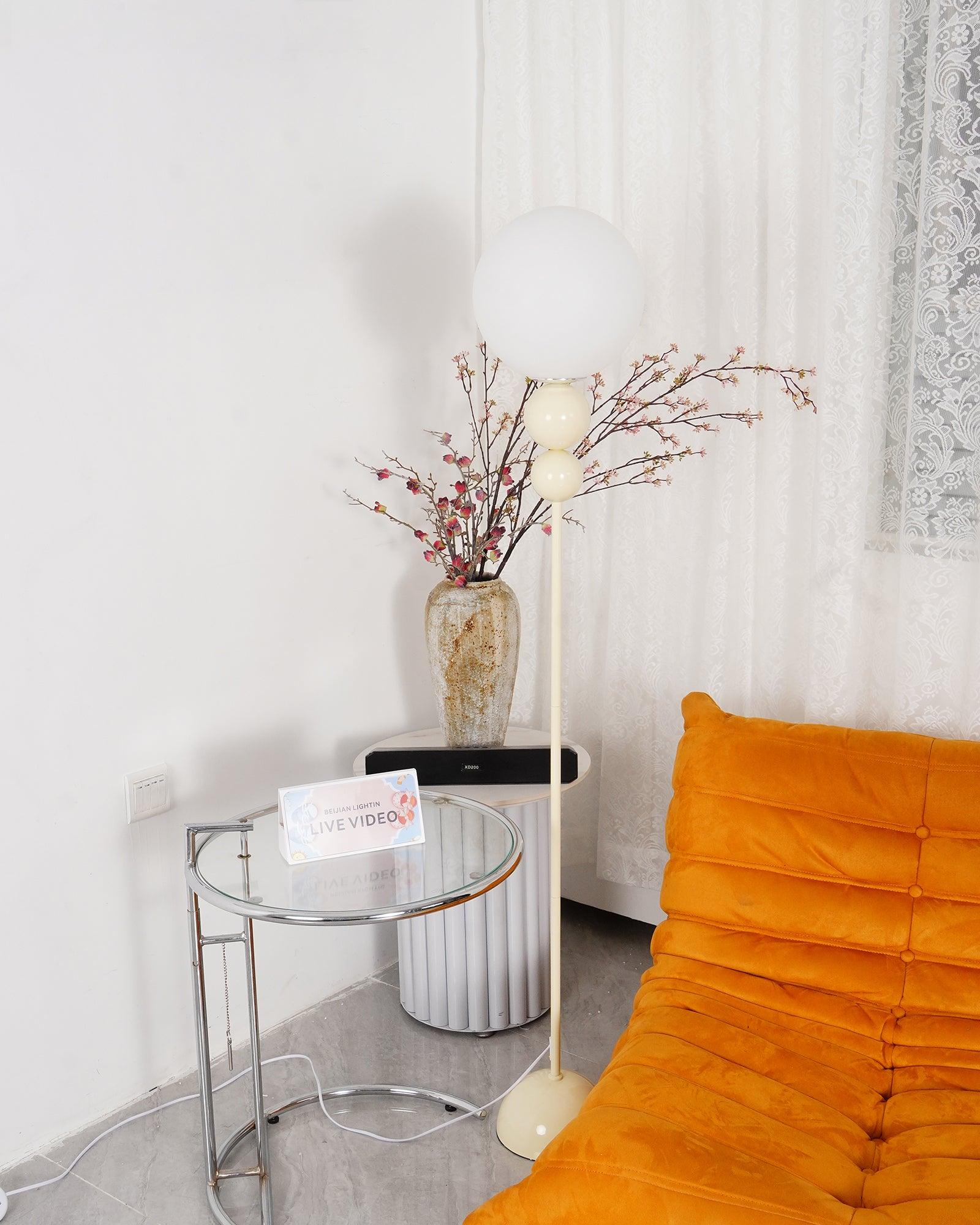 Nowoczesna geometryczna lampa stojąca okrągła Clavel