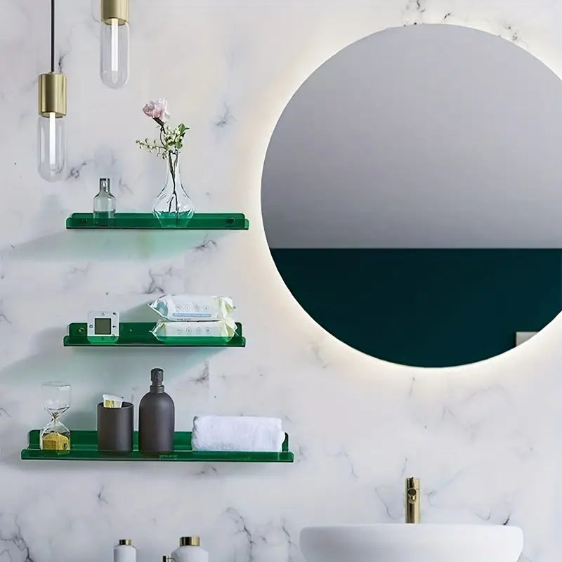 Minimalistisk Väggmonterad Hylla med Förvaring