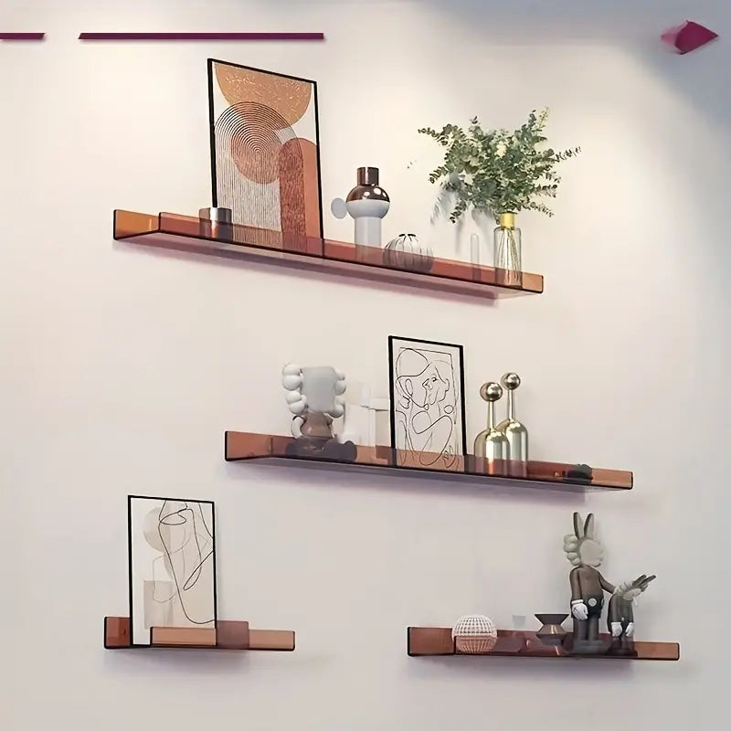 Minimalistisk Väggmonterad Hylla med Förvaring