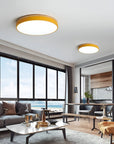 Minimalistyczna Okrągła Lampa Sufitowa w Stylu Północnym