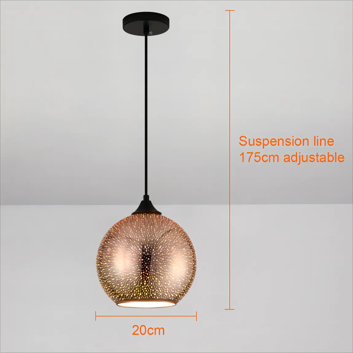 Lampada a sospensione LED perforata