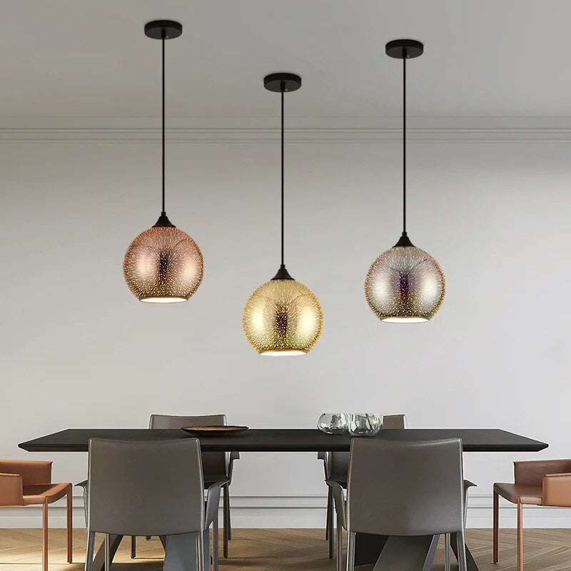 Lampada a sospensione LED perforata