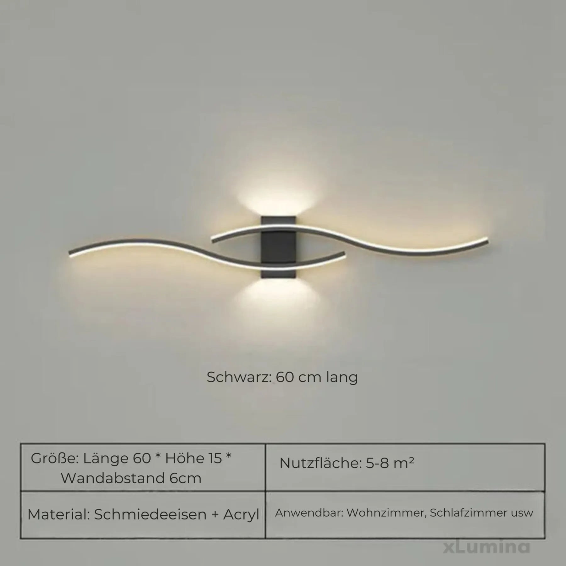 Reglerbar LED-vägglampa