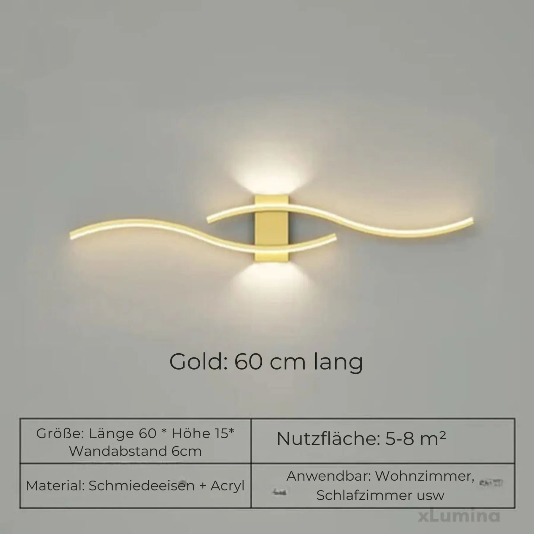Reglerbar LED-vägglampa