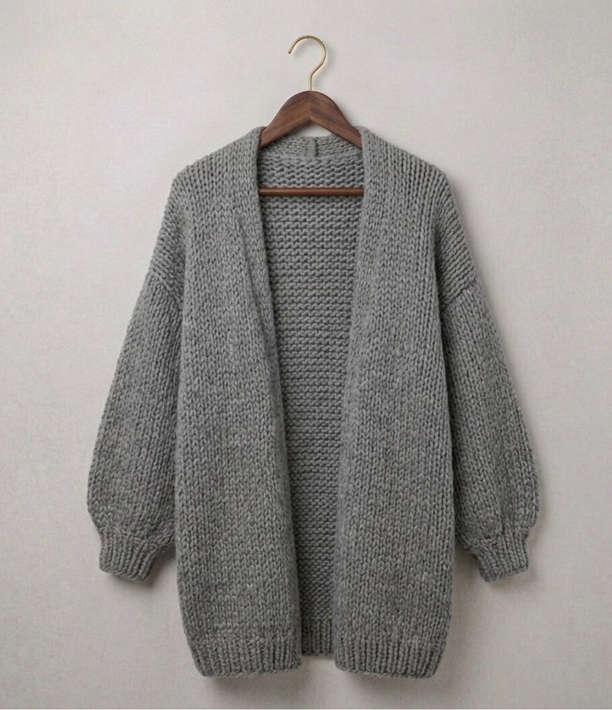 Cárdigan oversize de punto para mujer – Suave y relajado