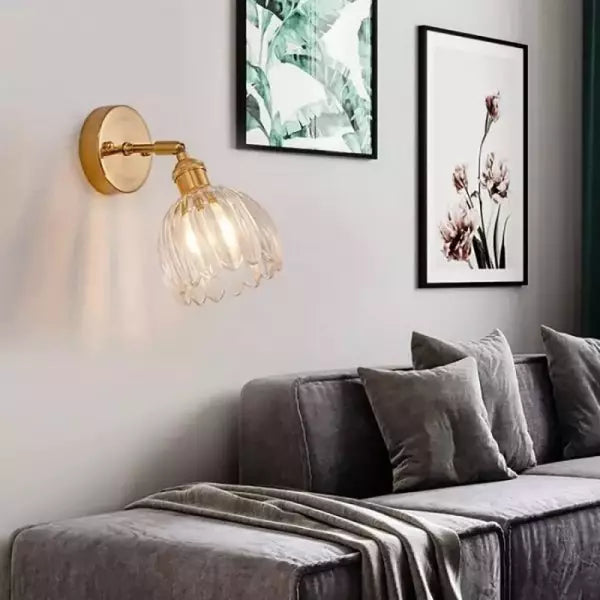 Aplique de Pared con Pantalla en Forma de Tulipa