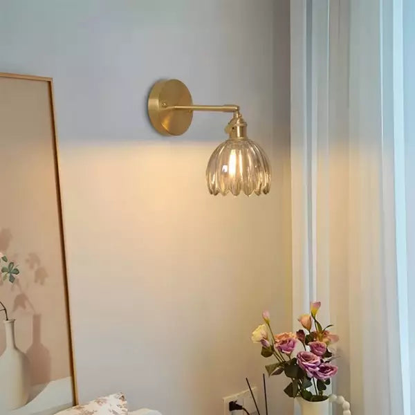 Aplique de Pared con Pantalla en Forma de Tulipa