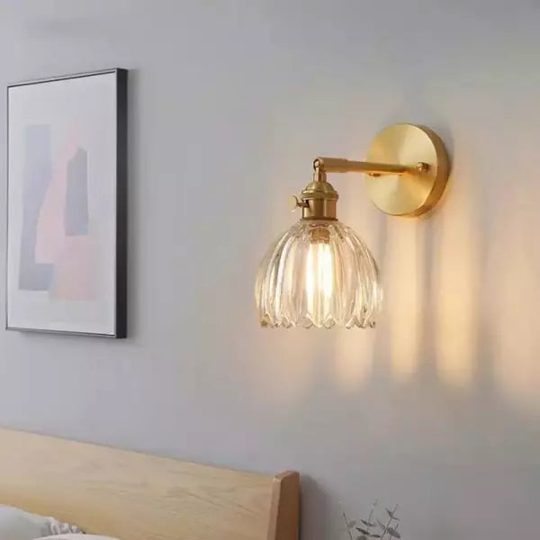 Aplique de Pared con Pantalla en Forma de Tulipa